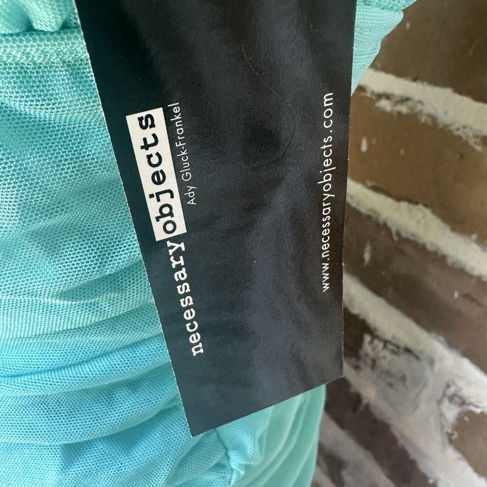 Necessary Objects Wrap Blouse Top Sleeveless Aqua… - image 5